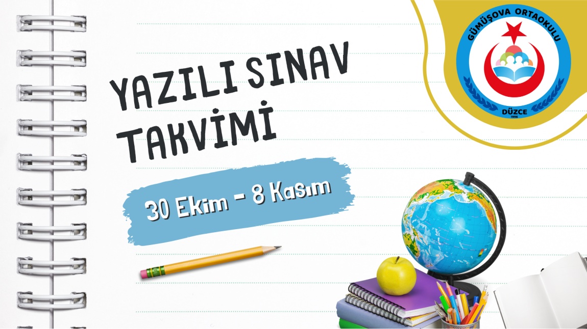 1.Dönem 1.Yazılı Sınav Takvimi